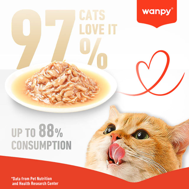 Wanpy Canned Food Wanpy Stew Salmon & Tuna With Gravy Kitten Wet Food Pouch 70g