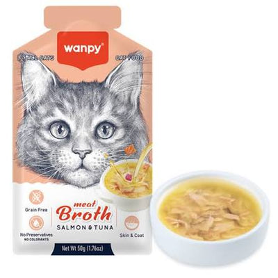 Wanpy Other Pet food Salmon & Tuna Wanpy Meat Broth for Cats 50g