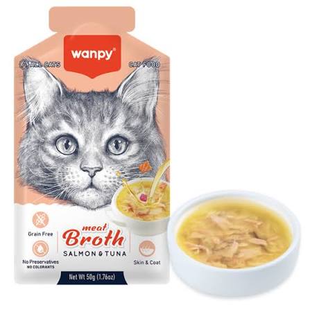 Wanpy Other Pet food Salmon & Tuna Wanpy Meat Broth for Cats 50g