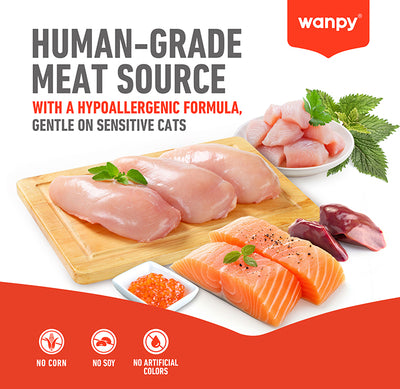 Wanpy Treats Wanpy Salmon Crunchy Pockets Cat Treats 60g