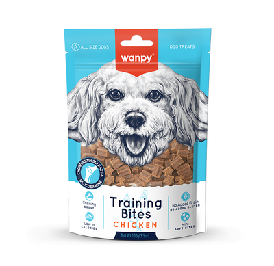Wanpy Treats Wanpy Training Bites Chicken Dog Treats 100g