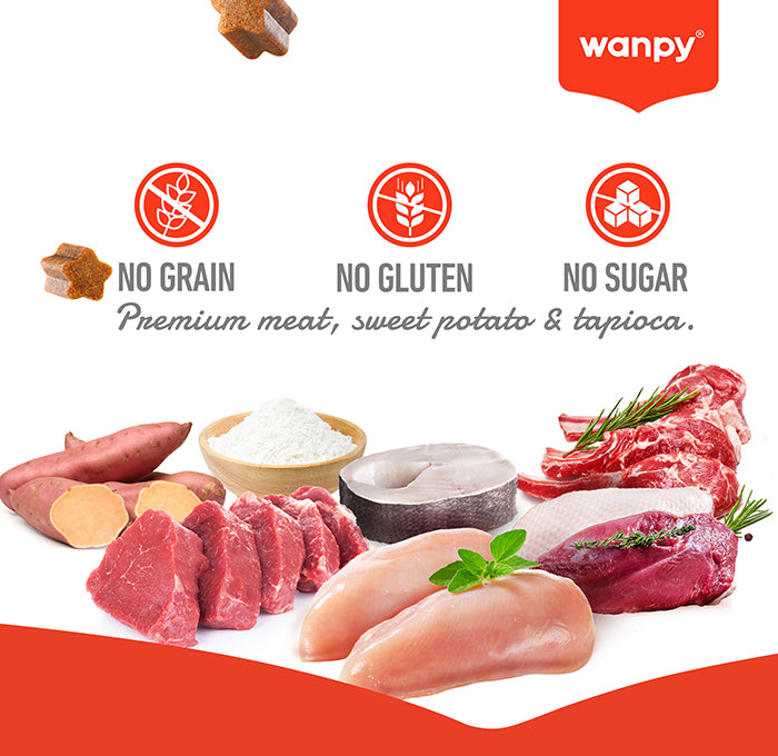 Wanpy Treats Wanpy Training Bites Pollock Dog Treats 100g