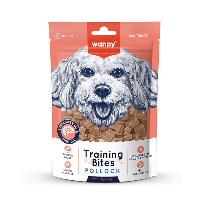 Wanpy Treats Wanpy Training Bites Pollock Dog Treats 100g