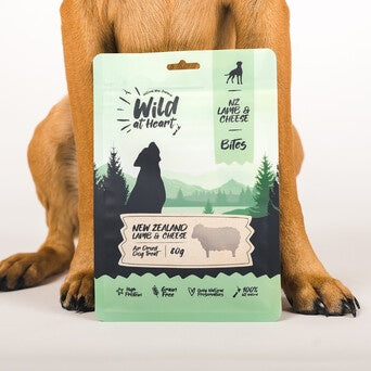 Wild at Heart Treats Wild at Heart Air-Dried Lamb & Cheese Bites Dog Treats 80g