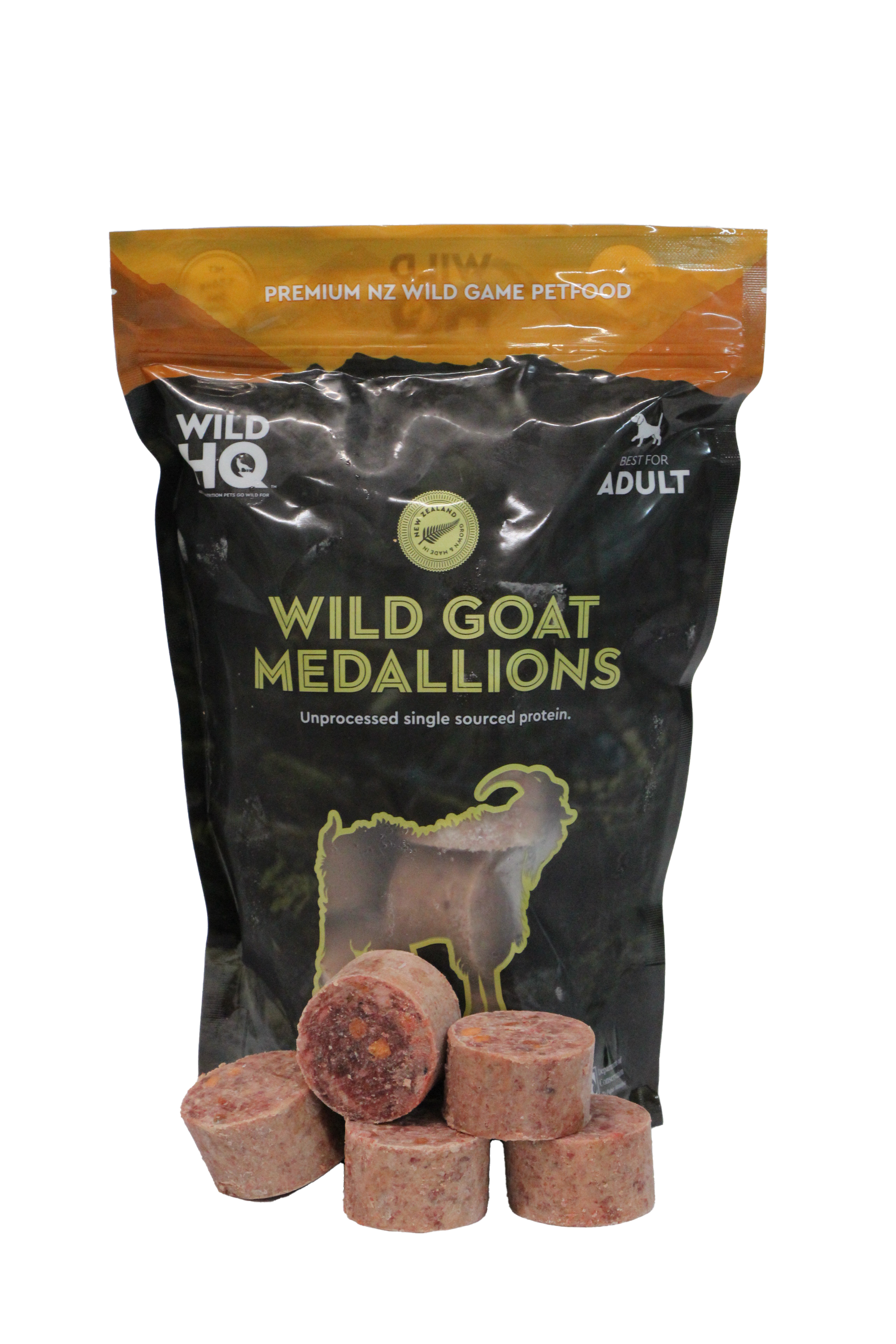 Wild HQ Frozen Food Wild HQ Wild NZ Goat Medallions Dog Foods  1.36kg