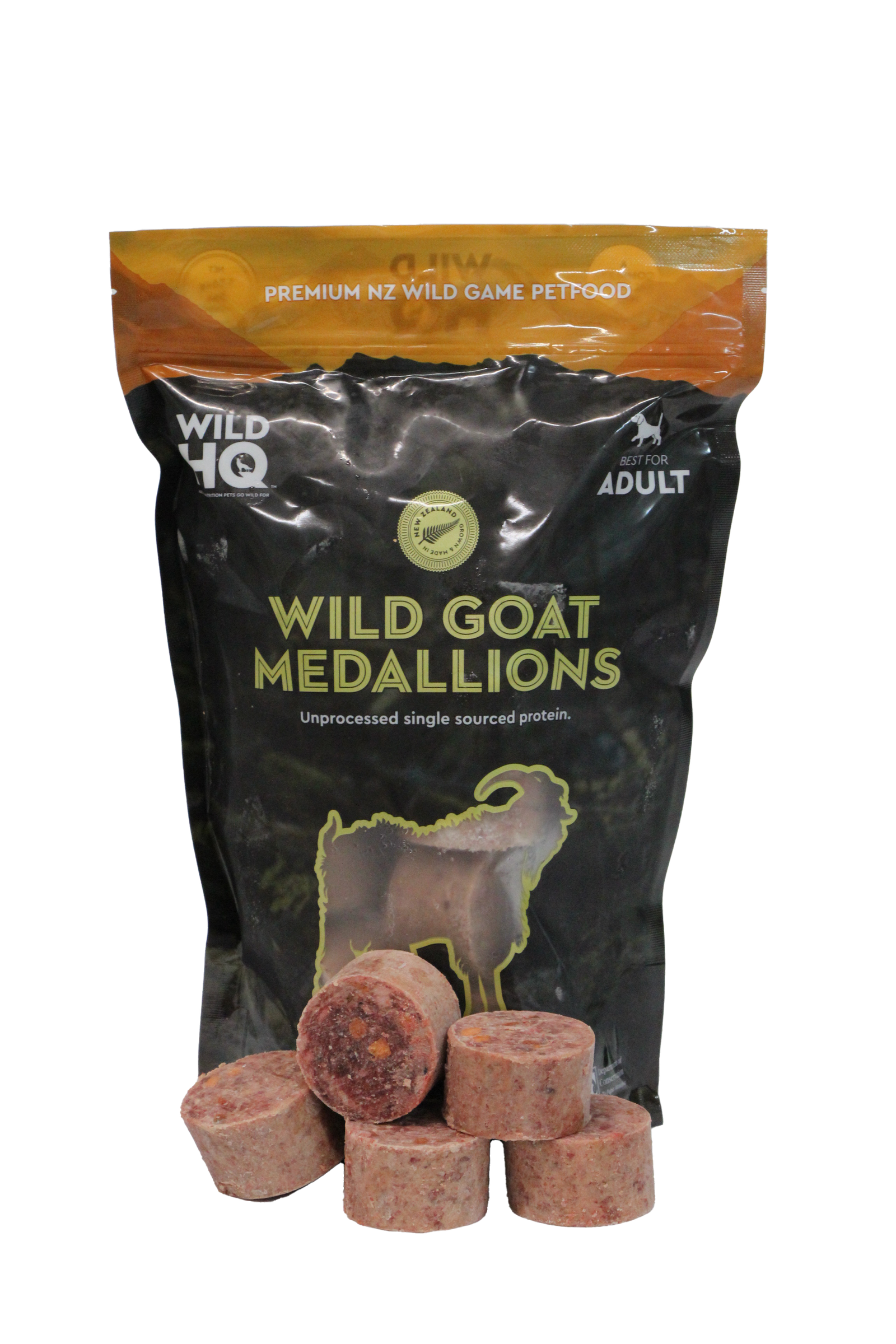 Wild HQ Frozen Food Wild HQ Wild NZ Goat Medallions Dog Foods  1.36kg