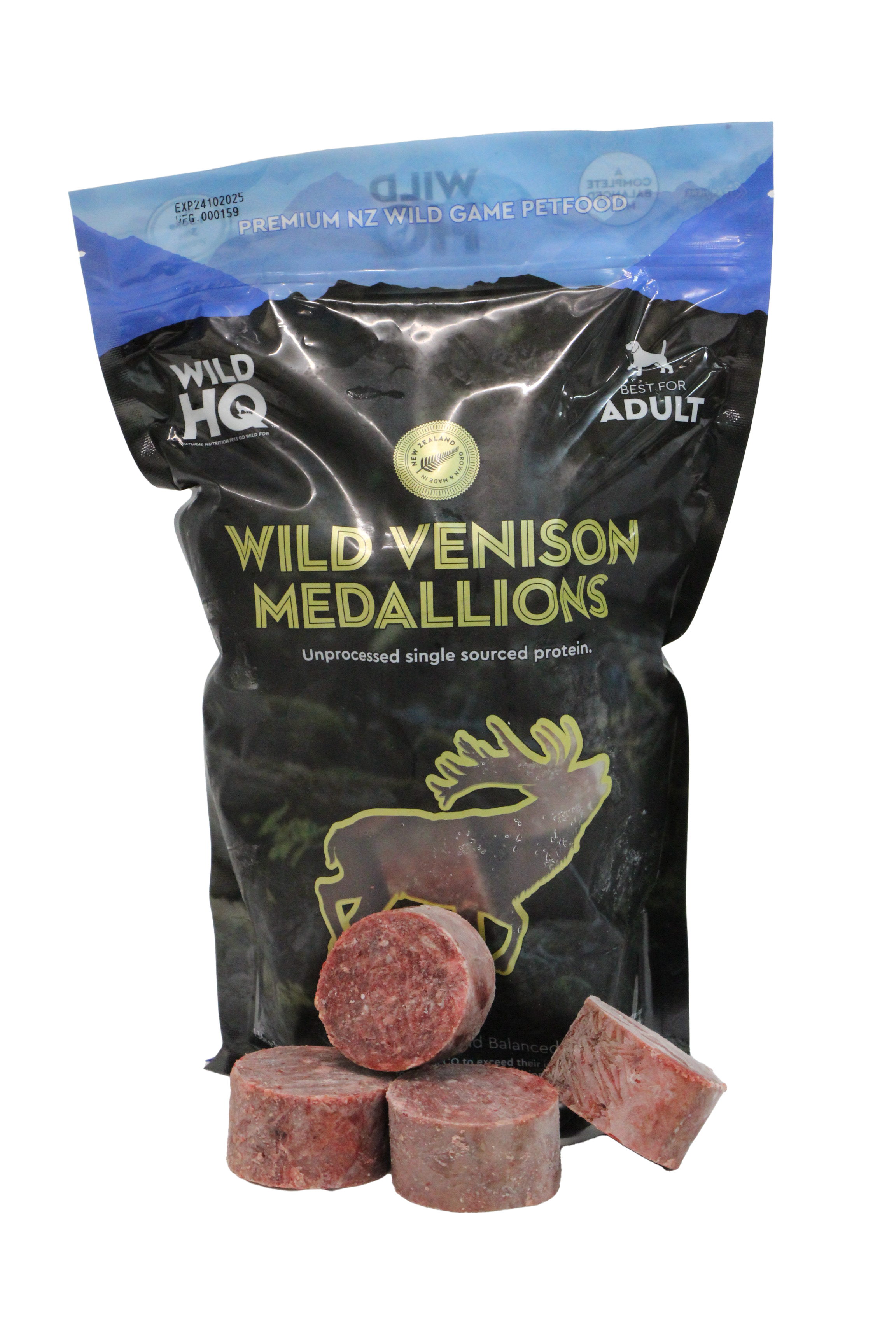 Wild HQ Frozen Food Wild HQ Wild NZ Venison Medallions Dog Food 1.36kg