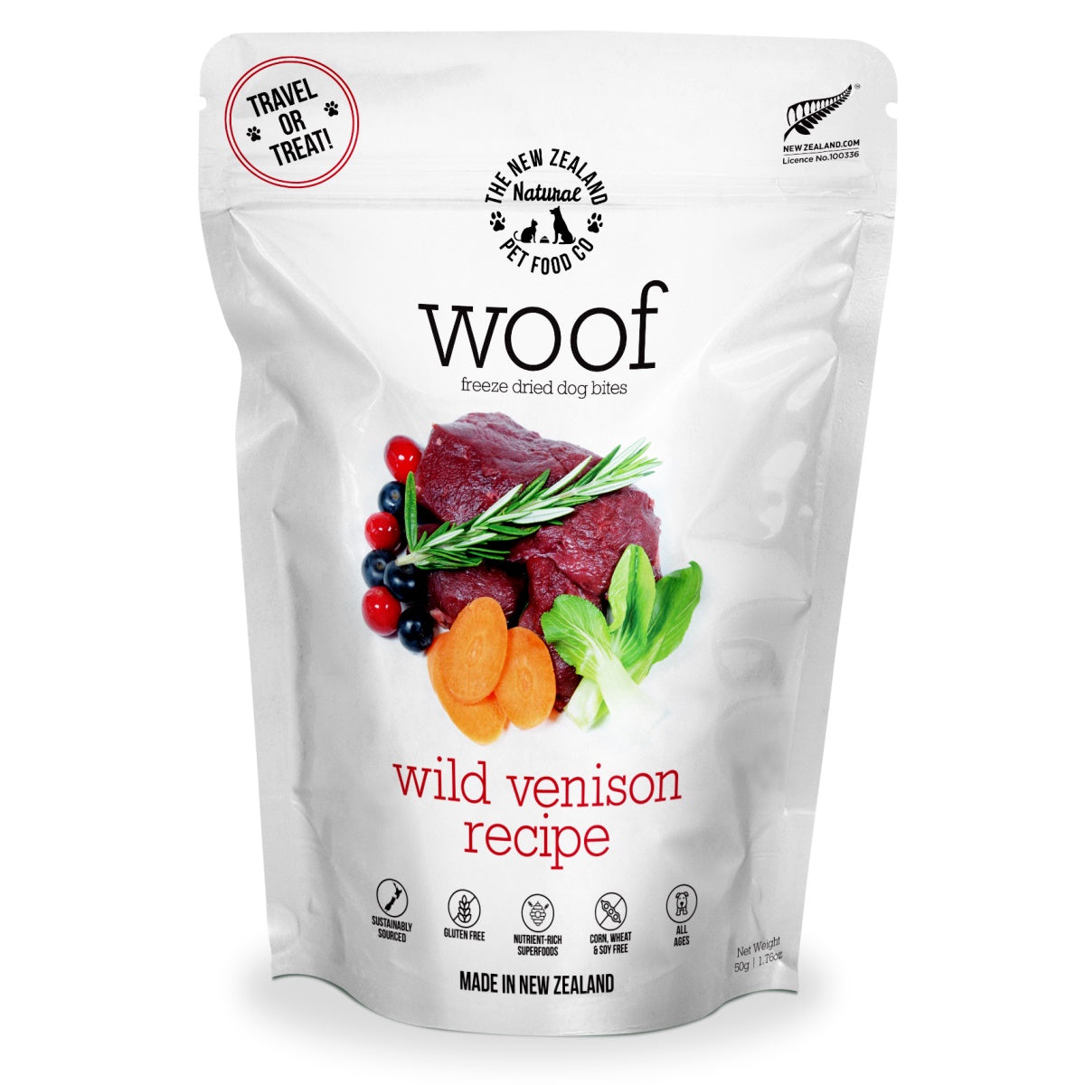 Woof Treats Woof Wild Venison Dog Bites 50g
