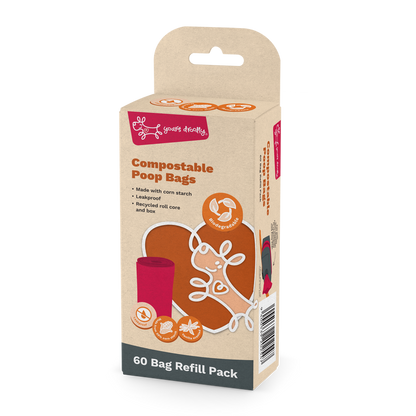 Yours Droolly Toiletries 60pk Yours Droolly Compostable poop Bags