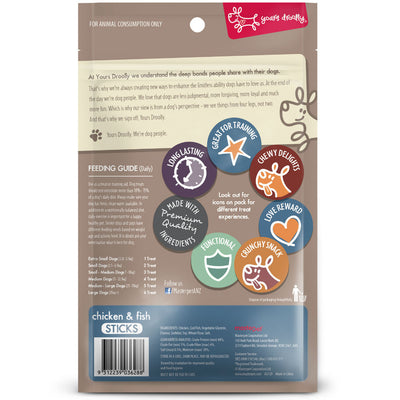 Yours Droolly Treats Yours Droolly Chicken & Fish Sticks Dog Treats 100g