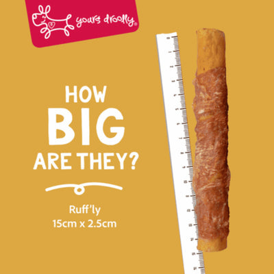 Yours Droolly Treats Yours Droolly Chicken Wrapped Vegetable Sticks Dog Treats Medium 4 Pack