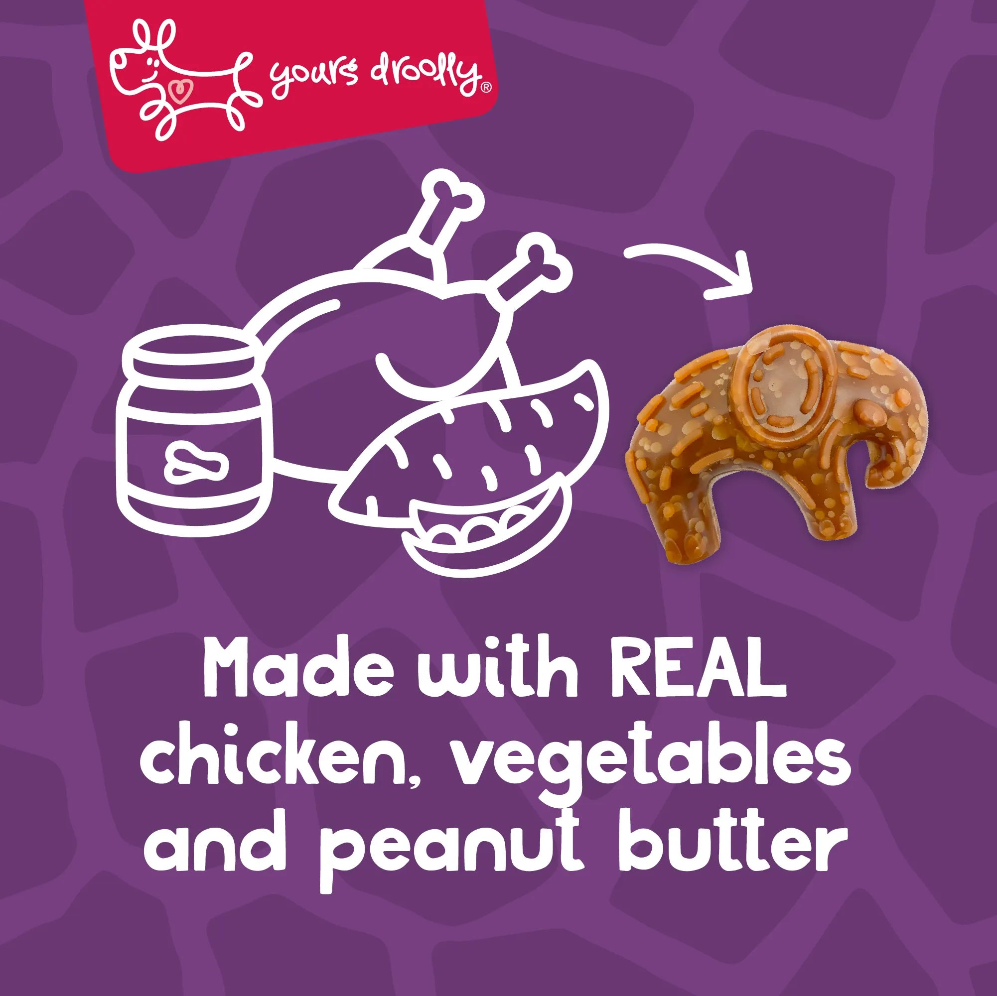Yours Droolly Treats Yours Droolly Variety Animal Shapes with Chicken Paste 4 pack