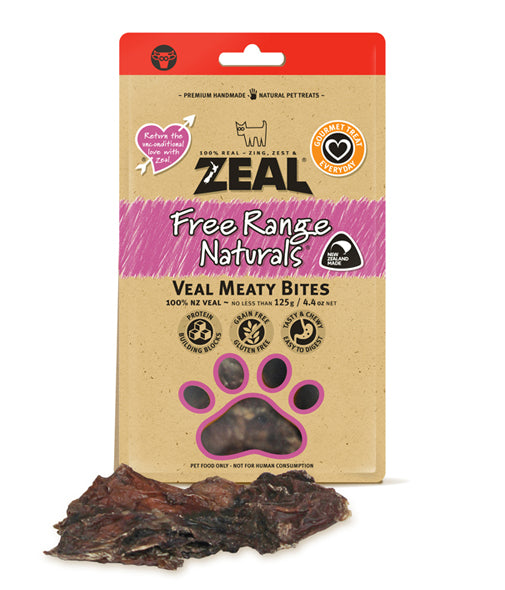 Zeal Treats Zeal Free Range Veal Meaty Bites 125g