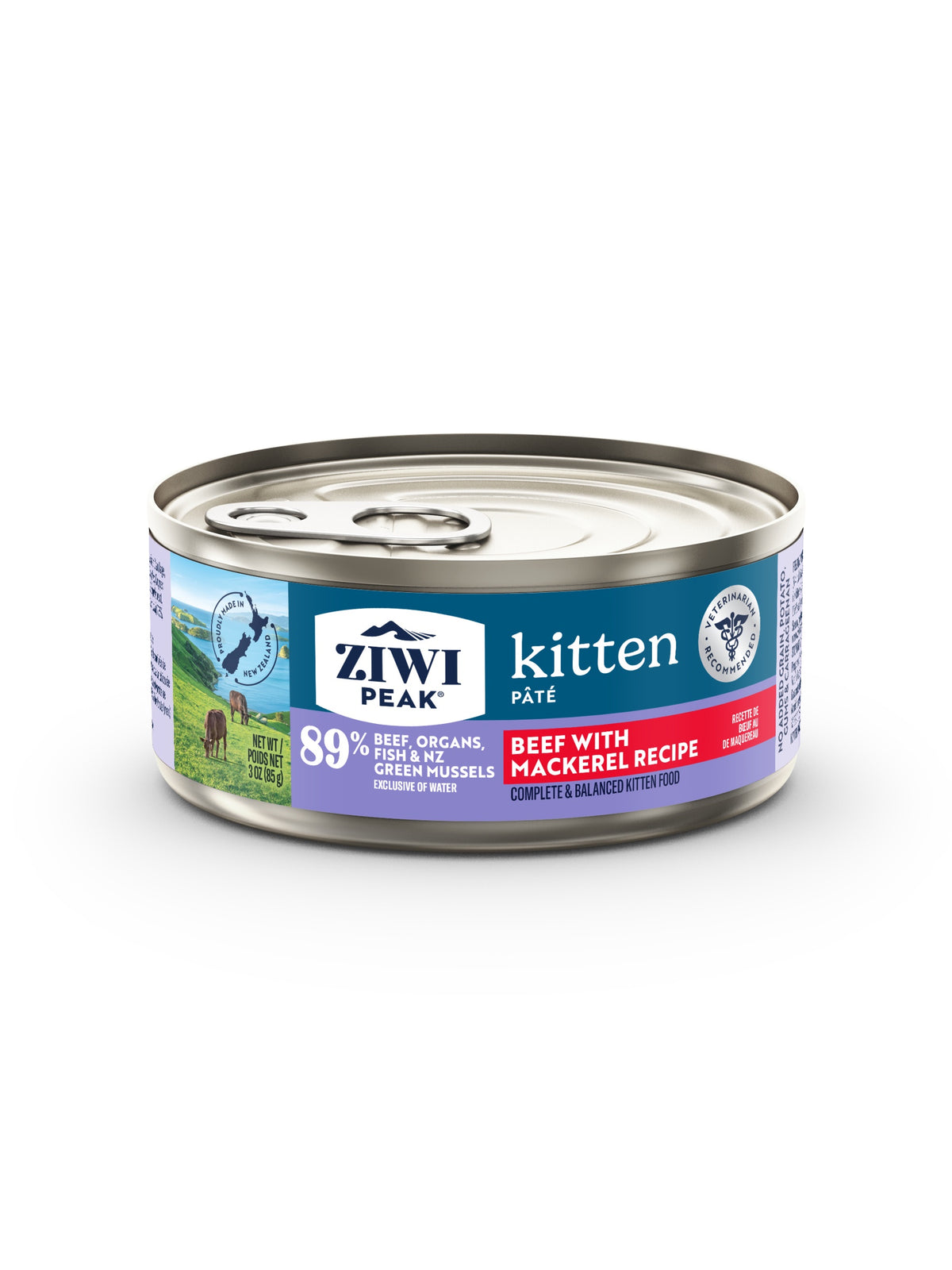 Ziwi Peak Canned Food Ziwi Peak Canned Beef With Mackerel Kitten Food 85g