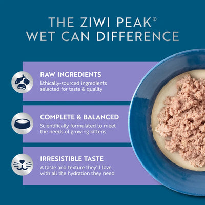 Ziwi Peak Canned Food Ziwi Peak Canned Beef With Mackerel Kitten Food 85g