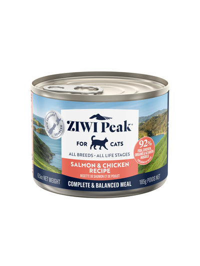 Ziwi Peak Canned Food 185g Ziwi Peak Canned Salmon & Chicken Cat Food