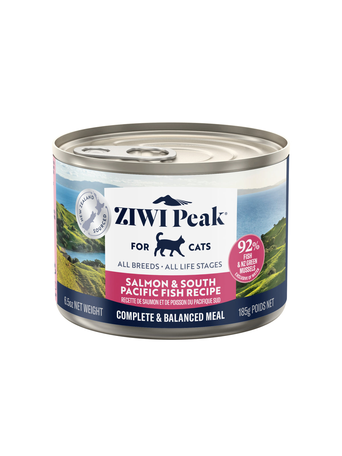 Ziwi Peak Canned Food 185g Ziwi Peak Canned Salmon & South Pacific Fish Cat Food