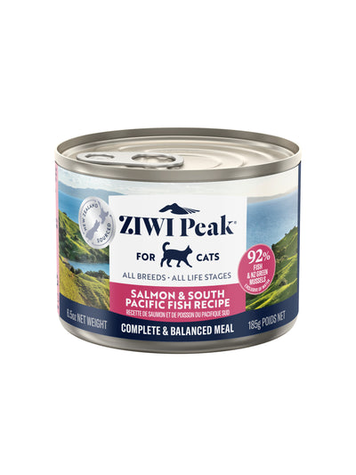 Ziwi Peak Canned Food 185g Ziwi Peak Canned Salmon & South Pacific Fish Cat Food