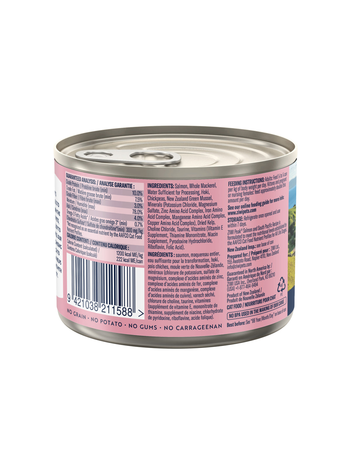 Ziwi Peak Canned Food Ziwi Peak Canned Salmon & South Pacific Fish Cat Food