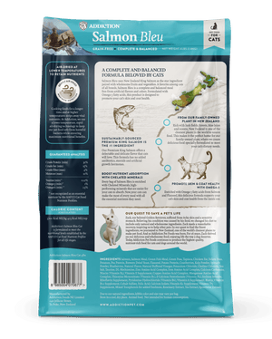 Addiction salmon top bleu cat food
