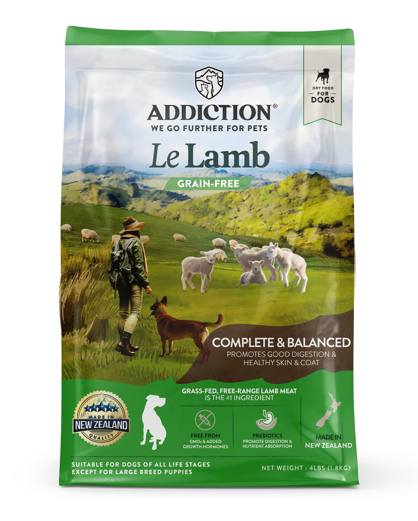 Addiction Biscuits Addiction Le Lamb Grain Free Dog Food 1.8kg