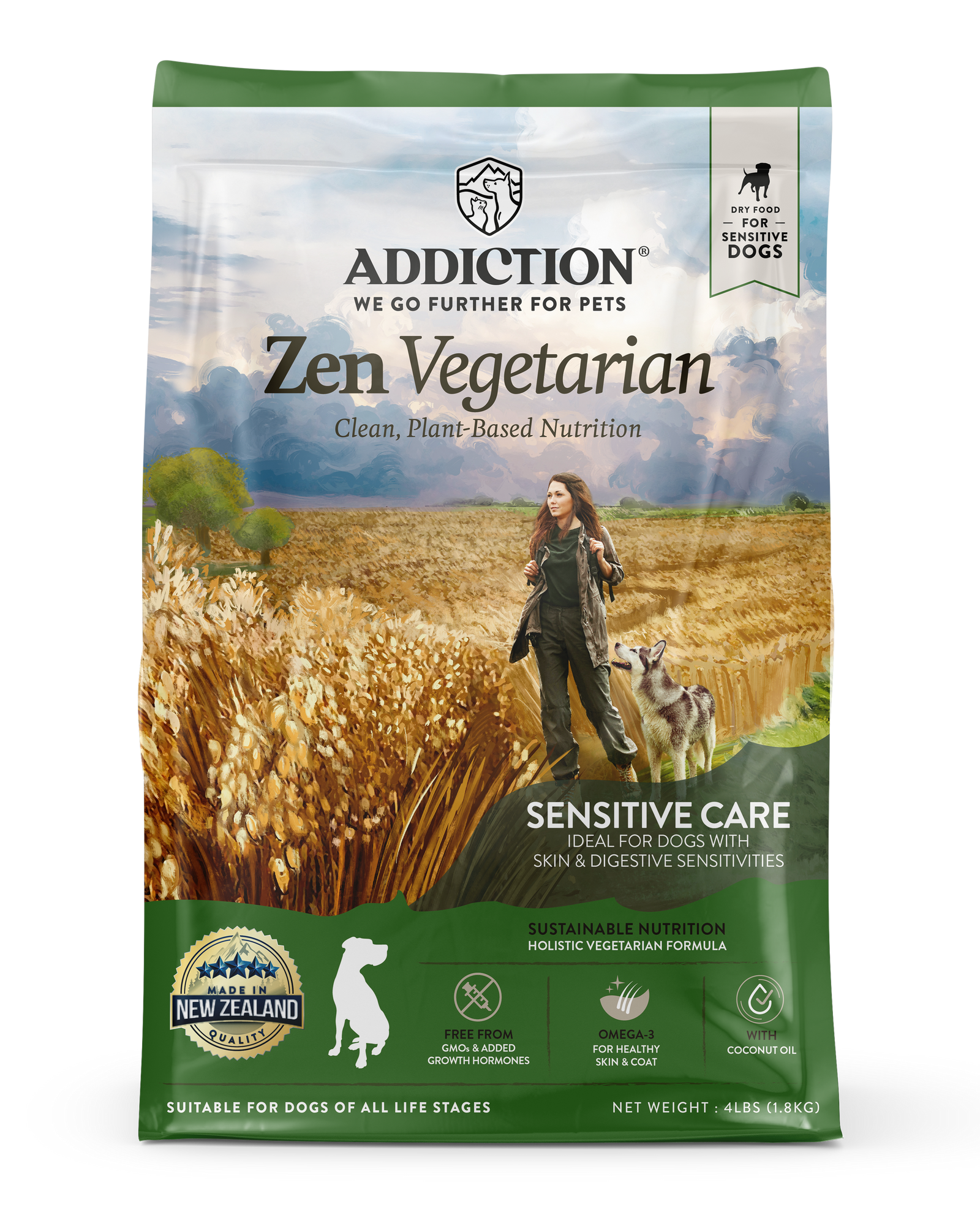Addiction Biscuits Addiction  Zen Vegetarian Dog Food 1.8 kg