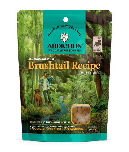 Addiction Treats Addiction Meaty Bites Brushtail Dog Treats 113g