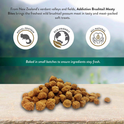 Addiction Treats Addiction Meaty Bites Brushtail Dog Treats 113g