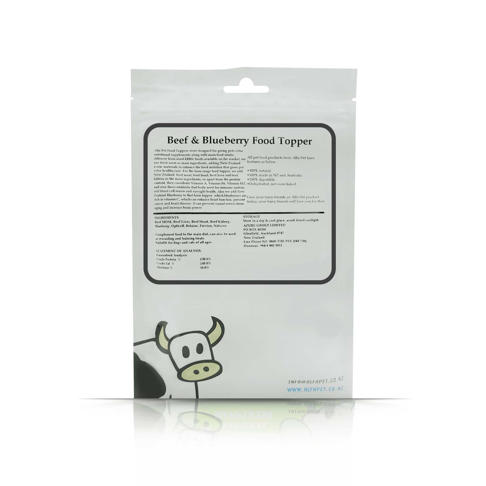 Alfa Pet Treats Alfa Pet Beef and Blueberry Topper 70g