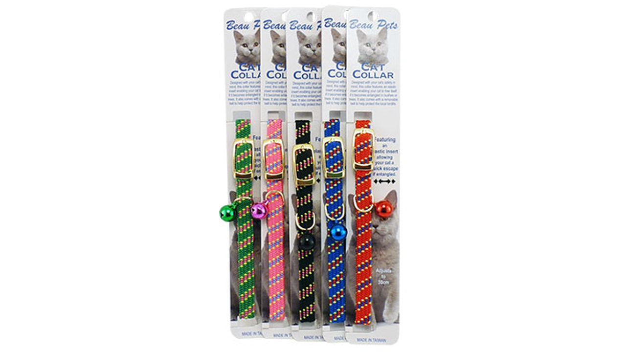 Beau Pets Collars / Leads Cat Elasticated Safety Collar Nylon Dotted