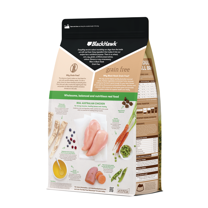 Black Hawk Biscuits 2.5kg Black Hawk Grain Free Chicken Small Breed Dog Food