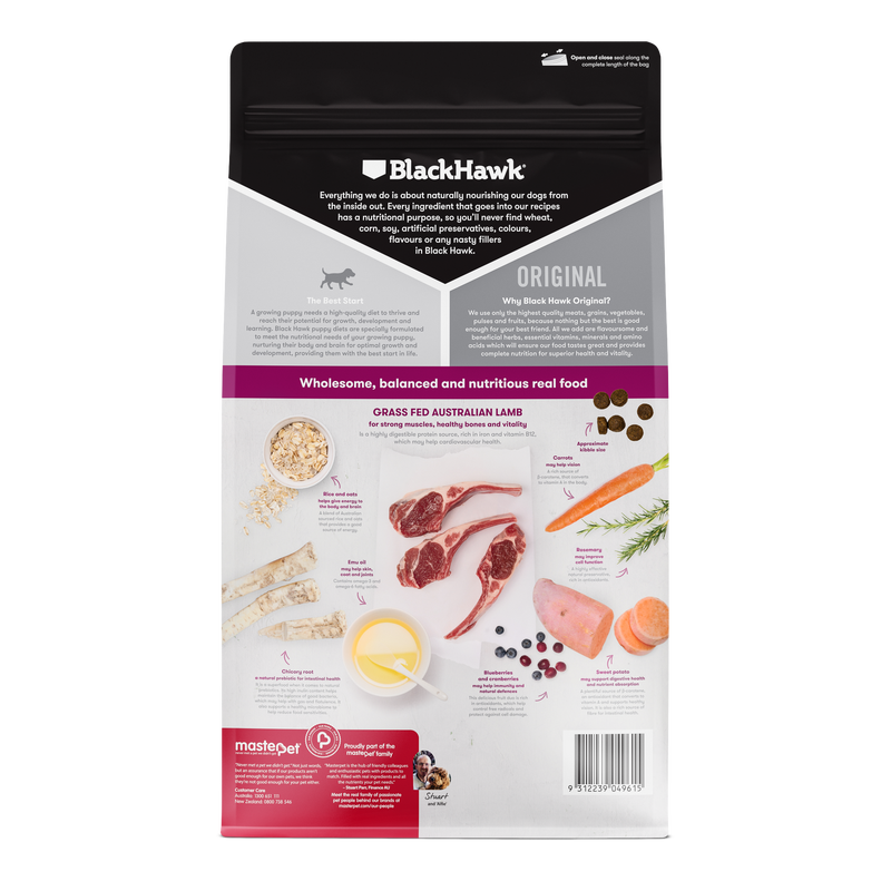 Black Hawk Biscuits Black Hawk Medium Breed Lamb & Rice Puppy Food