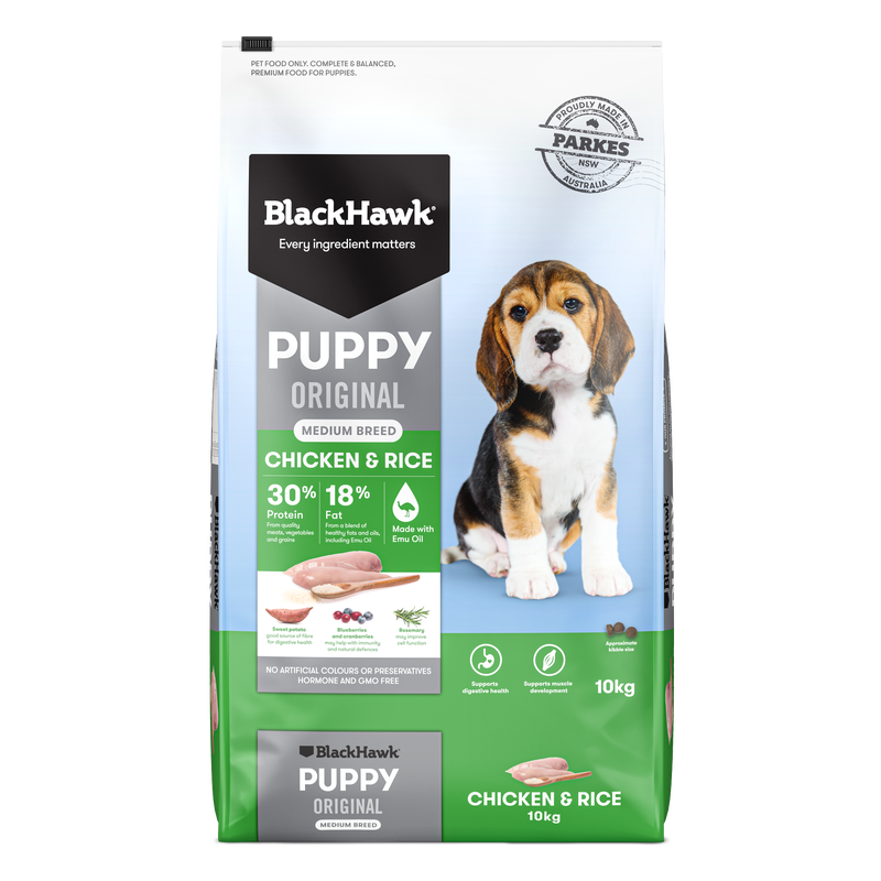 Black Hawk Biscuits Black Hawk Medium Breed Original Chicken & Rice Puppy Food