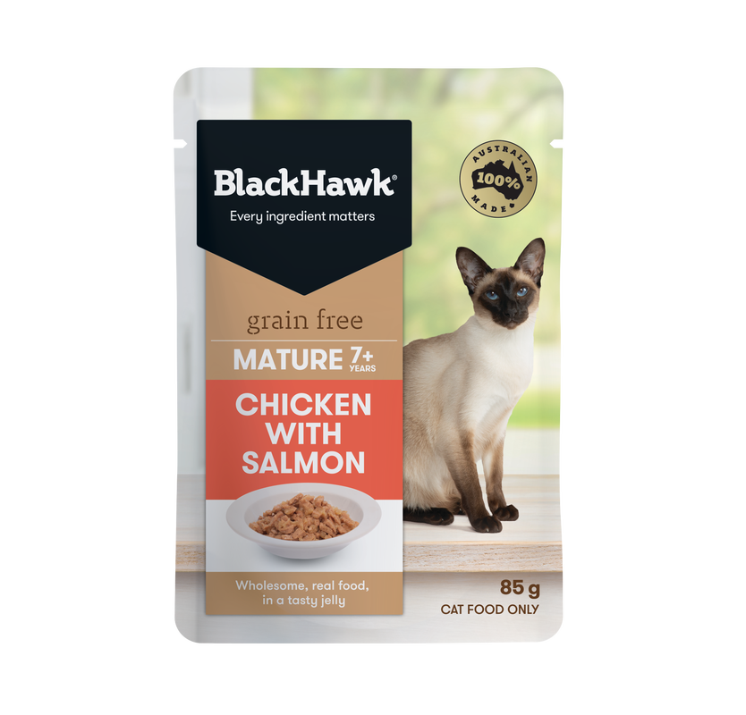 Black Hawk Canned Food Black Hawk Chicken &Salmon Cat Wet Food 80g