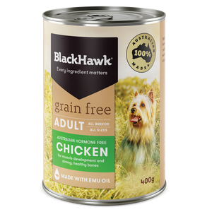 Black Hawk Canned Food 400g Black Hawk Grain Free Chicken Dog Wet Food