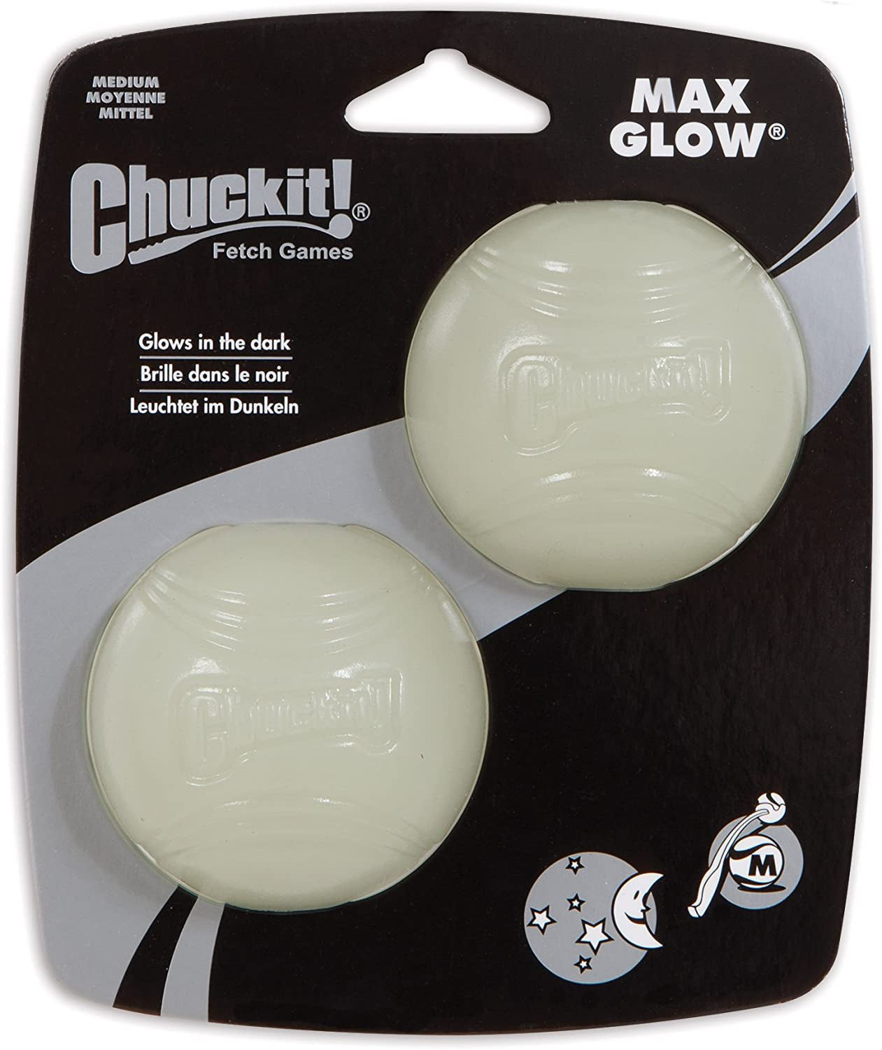 chuckit Toys Chuckit Max Glow Ball 2 pack
