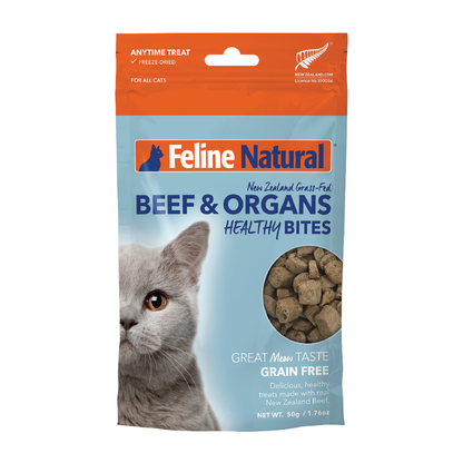 Feline Natural Treats Feline Natural Freeze Dried Beef Healthy Bites 50g