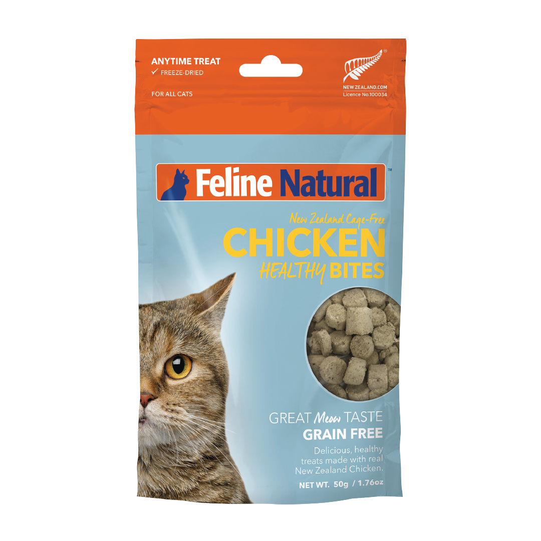 Feline Natural Treats Feline Natural Freeze Dried Chicken Bites 50g