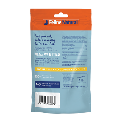 Feline Natural Treats Feline Natural Freeze Dried Chicken Bites 50g