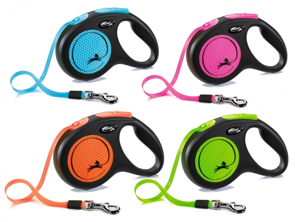 Flexi Collars / Leads Flexi Neon Retractable Lead M Tape 5 m