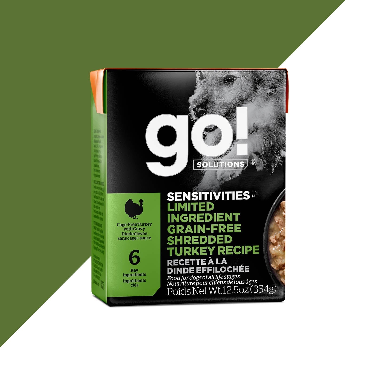GO! Tetrapak food Go! Sensitivities Shredded Turkey Tetrapack 354g