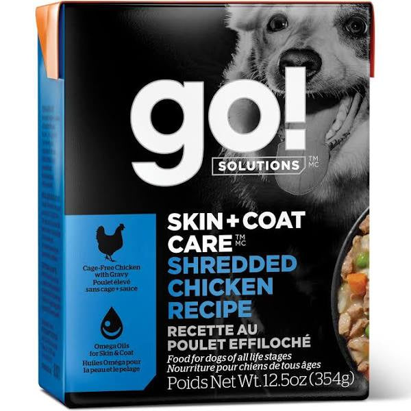 GO! Tetrapak food GO! Solutions Dog Skin & Coat Shredded Chicken Tetrapak 354g