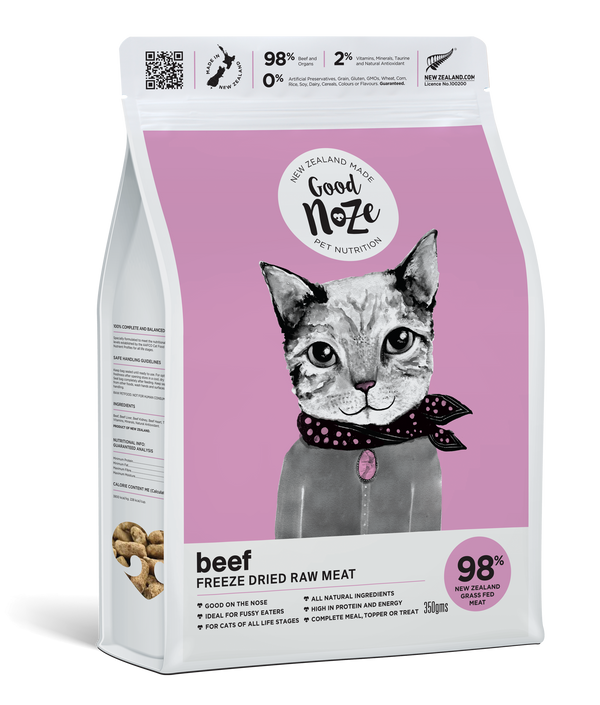 Good Noze Beef Freeze Dried Cat Food 350g Pet Naturals