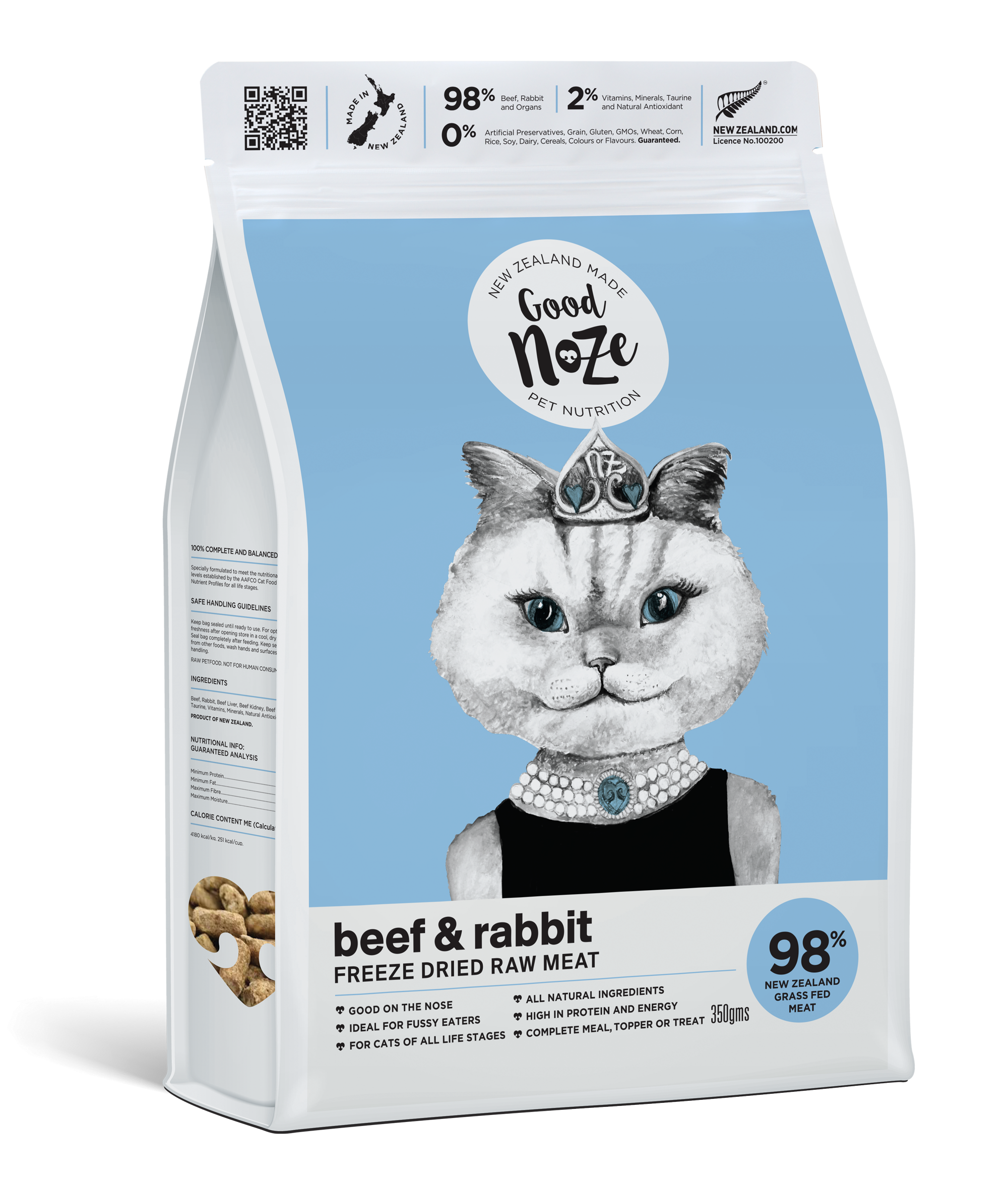Good Noze Freeze Dried Good Noze Beef & Rabbit Freeze Dried Cat Food 350g