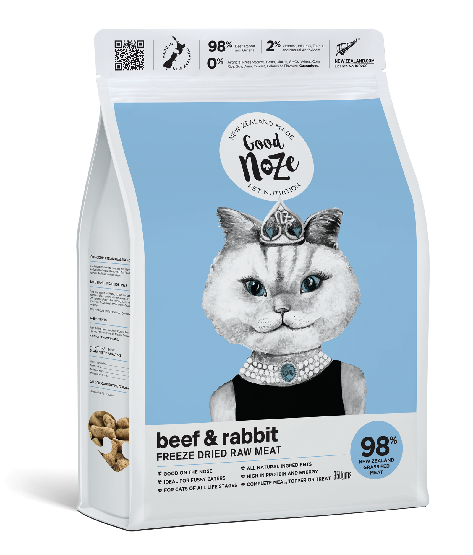 Good Noze Freeze Dried Good Noze Beef & Rabbit Freeze Dried Cat Food 350g