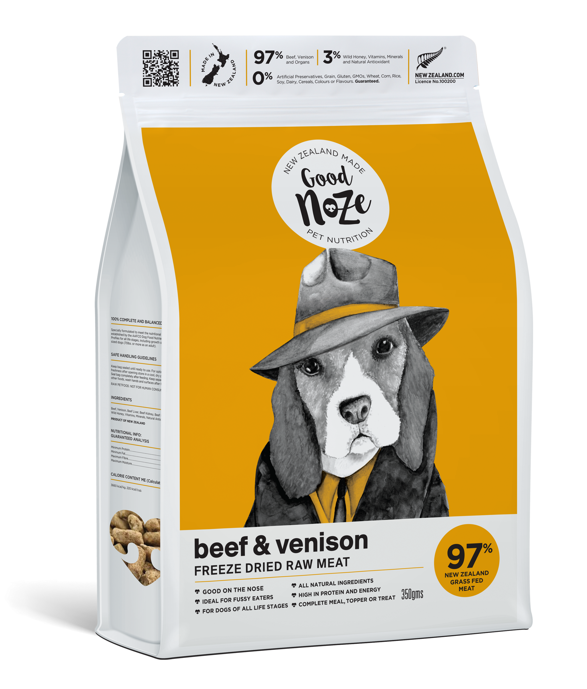 Good Noze Freeze Dried Good Noze Beef & Venison Freeze Dried Dog Food 350g