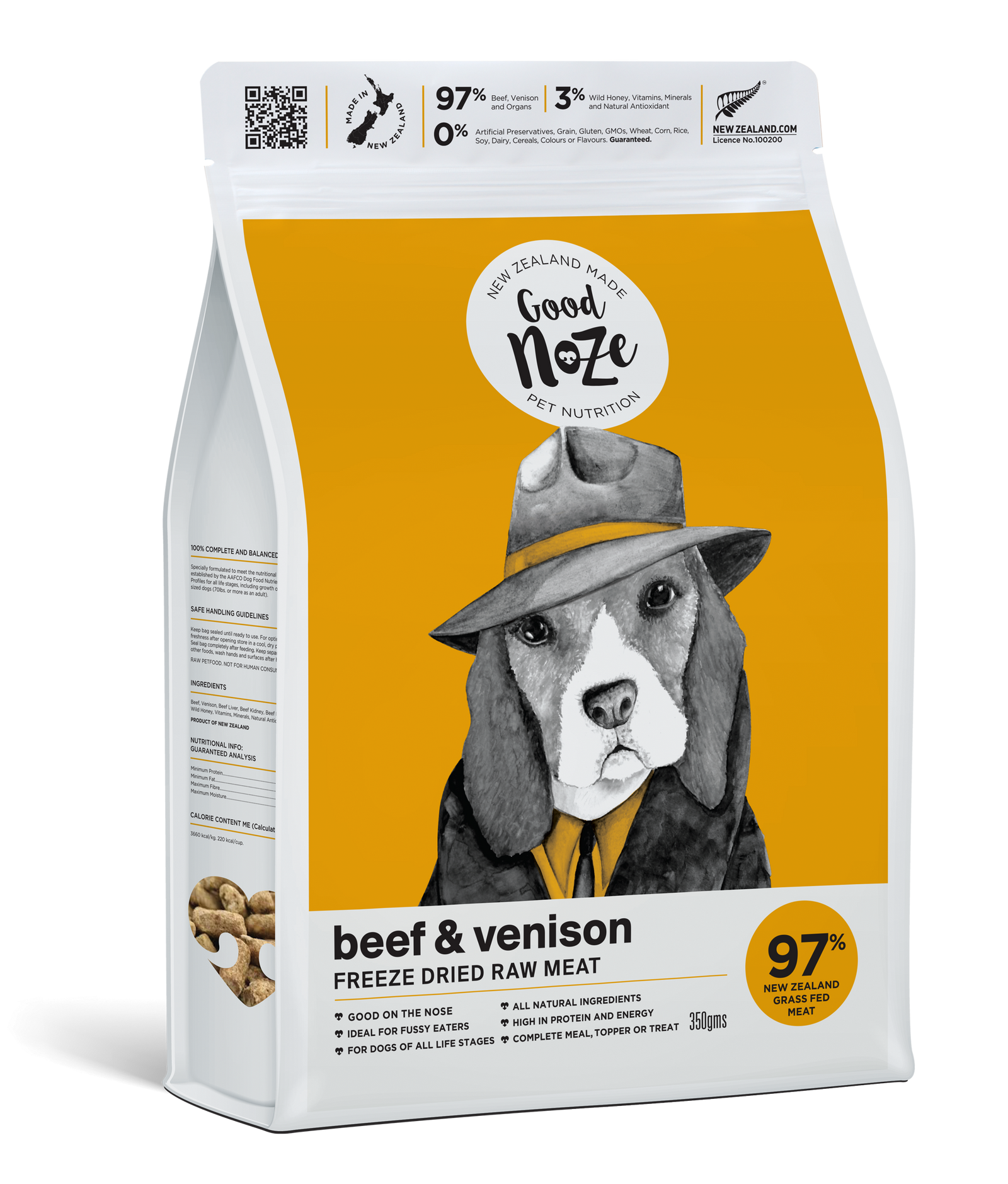Good Noze Freeze Dried Good Noze Beef & Venison Freeze Dried Dog Food 350g