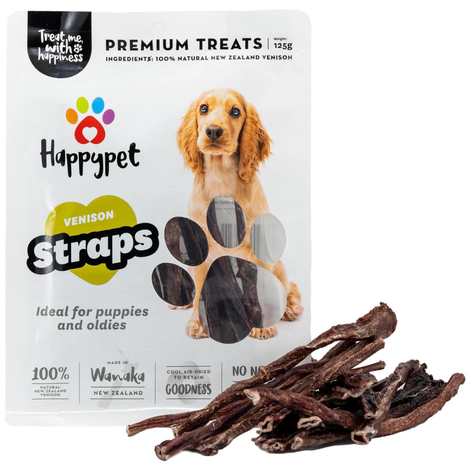 Happy Pets Treats Happy Pet Venison Straps 125g