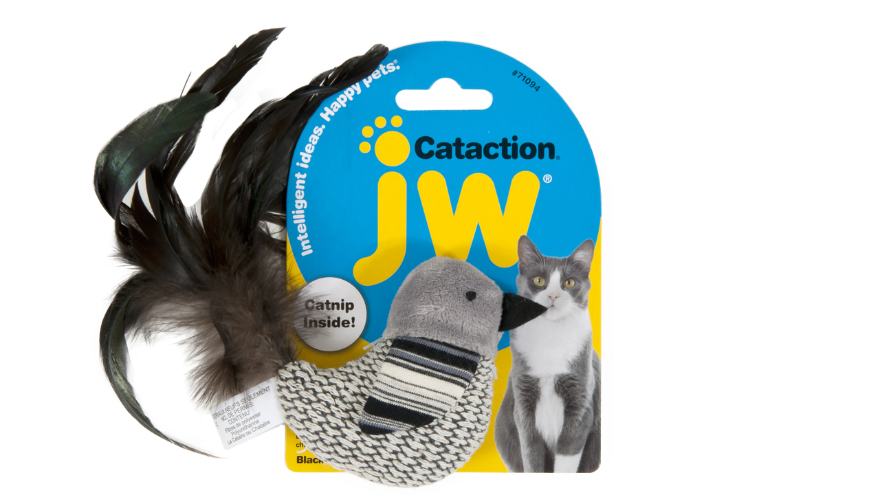 JW Toys JW Cataction Black and White Bird Cat Toy
