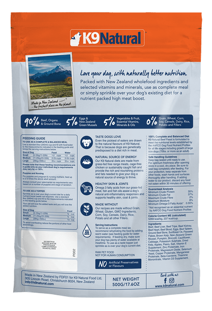 K9 Natural Freeze Dried K9 Natural Beef Feast Freeze Dried